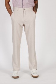 BEIGE COLOUR, RELAXED-FIT CHINO TROUSERS.