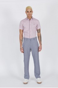 SKY BLUE COLORED, RELAXED-FIT CHINO TROUSERS.