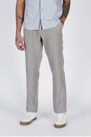 GRAY COLOR COMFORT FİT LINEN TROUSERS