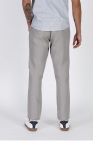 GRAY COLOR COMFORT FİT LINEN TROUSERS