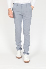 BLUE COLOR SIDE POCKET LINEN TROUSERS