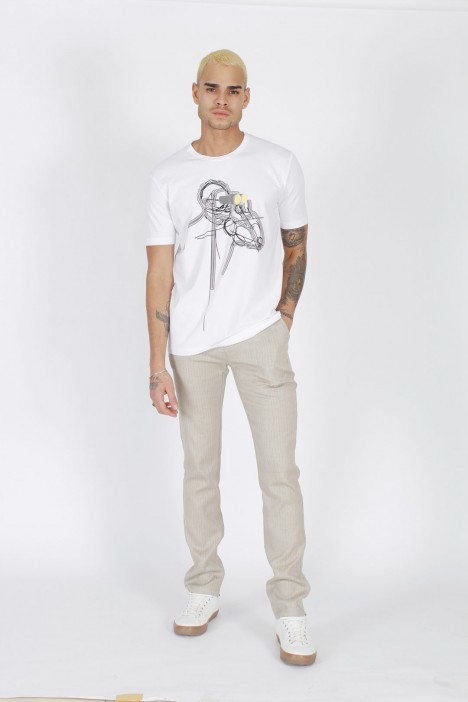 BLACK COLOUR, REGULAR-FİT, SEERSUCKER DRAWSTRİNG COTTON TROUSERS