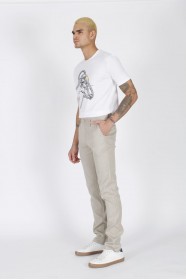 BLACK COLOUR, REGULAR-FİT, SEERSUCKER DRAWSTRİNG COTTON TROUSERS