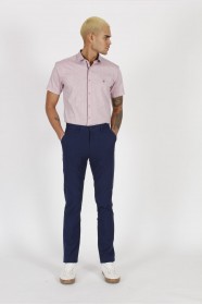 AÇIK NAVY BLUE COLORED, REGULAR-FIT CHINO TROUSERS.