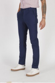 AÇIK NAVY BLUE COLORED, REGULAR-FIT CHINO TROUSERS.