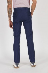AÇIK NAVY BLUE COLORED, REGULAR-FIT CHINO TROUSERS.