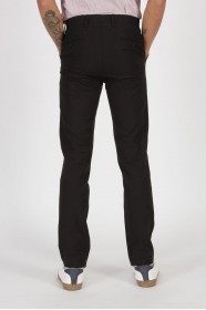 BLACK COLORED, REGULAR-FIT CHINO TROUSERS.