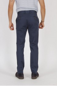 NAVY BLUE COLORED, SLIM-FIT CHINO TROUSERS.