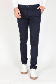 NAVY BLUE COLORED, SLIM-FIT CHINO TROUSERS.