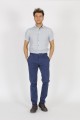 GREY COLORED, SLIM-FIT CHINO TROUSERS.