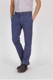 NAVY BLUE COLORED, SLIM-FIT CHINO TROUSERS.