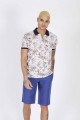 BEIGE COLOUR LINEN BERMUDA SHORTS