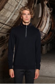 NAVY BLUE COLOR TURTLENECK ZİPPERED SWEATSHIRT