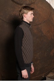 BROWN COLOR TURTLENECK ZİPPERED SWEATSHIRT