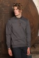 INDIGO COLOR POLO COLLAR SNAP-BUTTON SWEATSHIRT