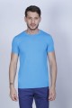 WATER GREEN COLOR, SHORT SLEEVE, SLIM-FIT ROUND NECK T-SHIRT.