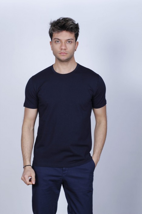 BASIC SLIM FIT T-SHIRT. NAVYBLUE