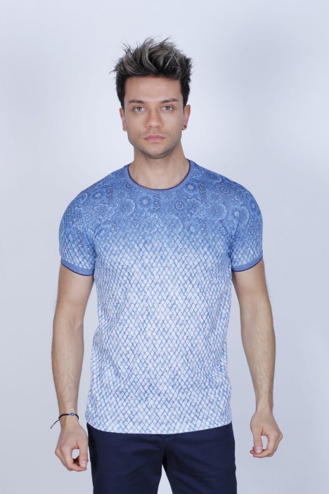 NAVY BLUE COLOR, SHORT SLEEVE, REGULAR-FIT, POLO T-SHIRT.