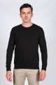 T-shirt with long sleeves, round neck and lycra content. Black.