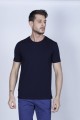 NAVY BLUE COLOR ROUND NECK COTTON AND LYCRA BLENDED SLIM FIT TSHIRT