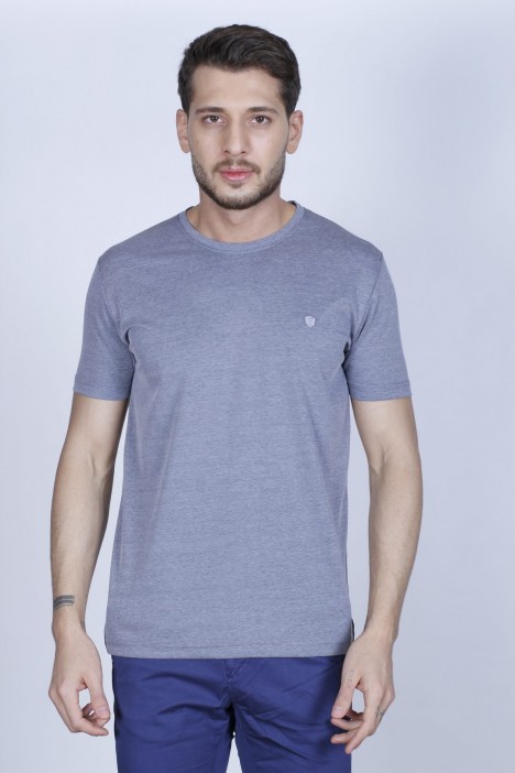 NAVY BLUE COLOR SHORT SLEEVE ROUND NECK MERCERIZED T-SHIRT