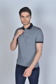 LILAC COLOR, SHORT SLEEVE, MADE OF SPECIAL MERCERIZED FABRIC, POLO COLLAR, SNAP-BUTTON FASTENING , CLASSIC T-SHIRT.