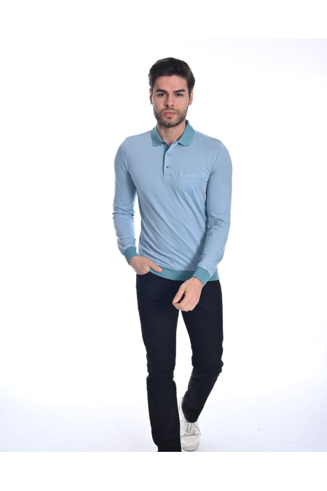 ﻿﻿ Uzun Kol T-Shirt Aqua