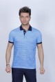 BLUE COLOR, SHORT SLEEVE, REGULAR-FIT, POLO T-SHIRT.