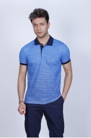 NAVY BLUE COLOR, SHORT SLEEVE, REGULAR-FIT, POLO T-SHIRT.