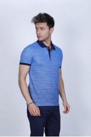 NAVY BLUE COLOR, SHORT SLEEVE, REGULAR-FIT, POLO T-SHIRT.