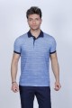 BLUE COLOR, SHORT SLEEVE, REGULAR-FIT, POLO T-SHIRT.