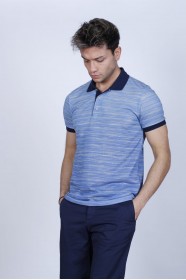 NAVY BLUE COLOR, SHORT SLEEVE, REGULAR-FIT, POLO T-SHIRT.