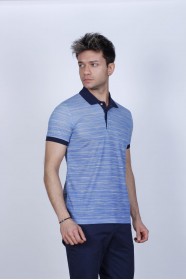 NAVY BLUE COLOR, SHORT SLEEVE, REGULAR-FIT, POLO T-SHIRT.