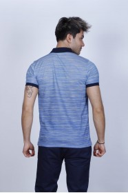 NAVY BLUE COLOR, SHORT SLEEVE, REGULAR-FIT, POLO T-SHIRT.