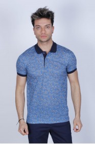 PETROIL COLOR, SHORT SLEEVE, REGULAR-FIT, POLO T-SHIRT.