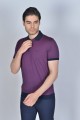BLUE COLORED, SHORT SLEEVE, MADE OF SPECIAL MERCERIZED FABRIC, POLO COLLAR, SNAP-BUTTON FASTENING , CLASSIC T-SHIRT.
