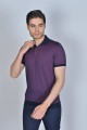 CHERRY COLOR, SHORT SLEEVE, MADE OF SPECIAL MERCERIZED FABRIC, POLO COLLAR, SNAP-BUTTON FASTENING , CLASSIC T-SHIRT.