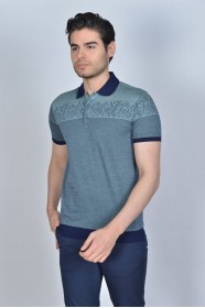 SHORT SLEEVE, MADE OF SPECIAL MERCERIZED FABRIC, POLO COLLAR, CLICK, CLASSIC CUT T-SHIRT. MINT