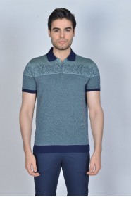 SHORT SLEEVE, MADE OF SPECIAL MERCERIZED FABRIC, POLO COLLAR, CLICK, CLASSIC CUT T-SHIRT. MINT