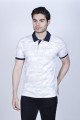 NAVY BLUE / WHITE COLOR SHORT SLEEVE POLO NECK COTTON T-SHIRT