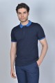 NAVY BLUE COLOR, SHORT SLEEVE, POLO NECK, COTTON / LYCRA BLENDED T-SHIRT