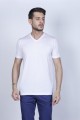 SHORT SLEEVE BIKE COLLAR VISCOSE T-SHIRT. BORDEAOUX