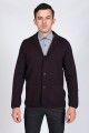 MELANGE BROWN WOOL JACKET WITH BUTTONS