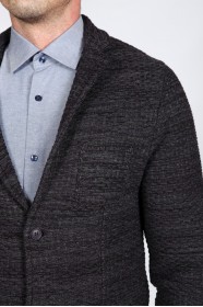 DARK GRAY WOOL JACKET WITH BUTTONS