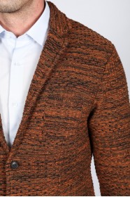 ORANGE WOOL JACKET WITH BUTTONS