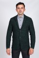 MELANGE BROWN WOOL JACKET WITH BUTTONS