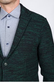 WOOL JACKET WITH BUTTONS. DARK GREEN 