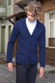 NAVY BLUE WOOL JACKET WITH BUTTONS