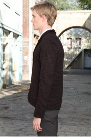 MEDIUM BURGUNDY WOOL JACKET WITH BUTTONS