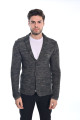BLACK WOOL JACKET WITH BUTTONS
